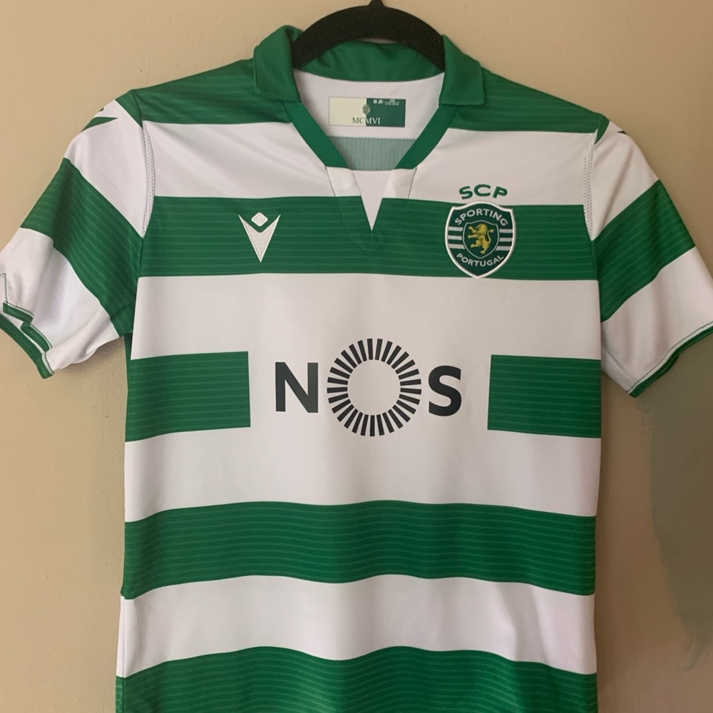 SPORTING 2019 2020 HOME FOOTBAL SHIRT SOCCER JERSEY MACRON  ex XXS
